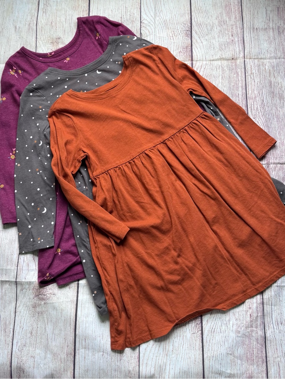Set of three cotton dresses